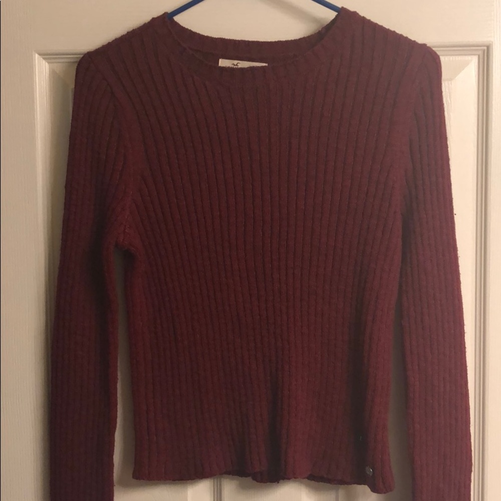 Red long sleeve sweater